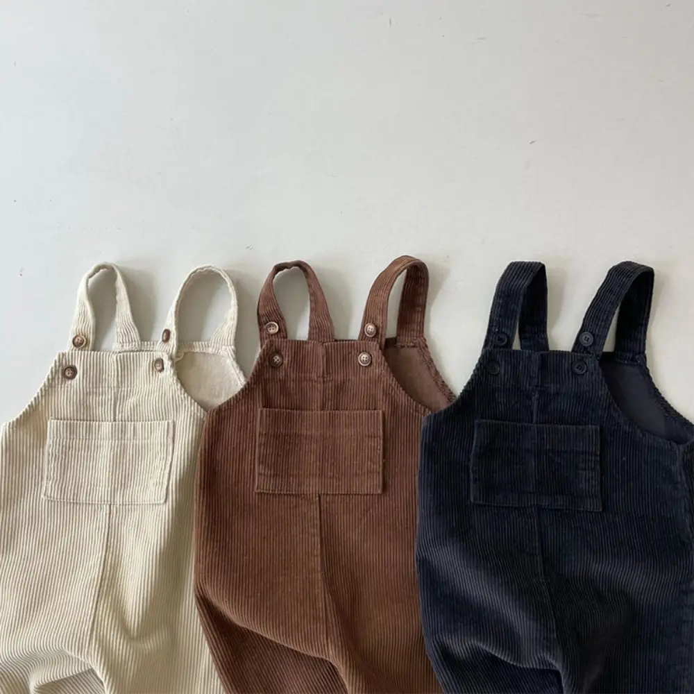 Bear Leader Korean Version Solid Color Casual Baby Boy and Baby Girl Jumpsuit Spring and Autumn Fashion New Casual Overalls