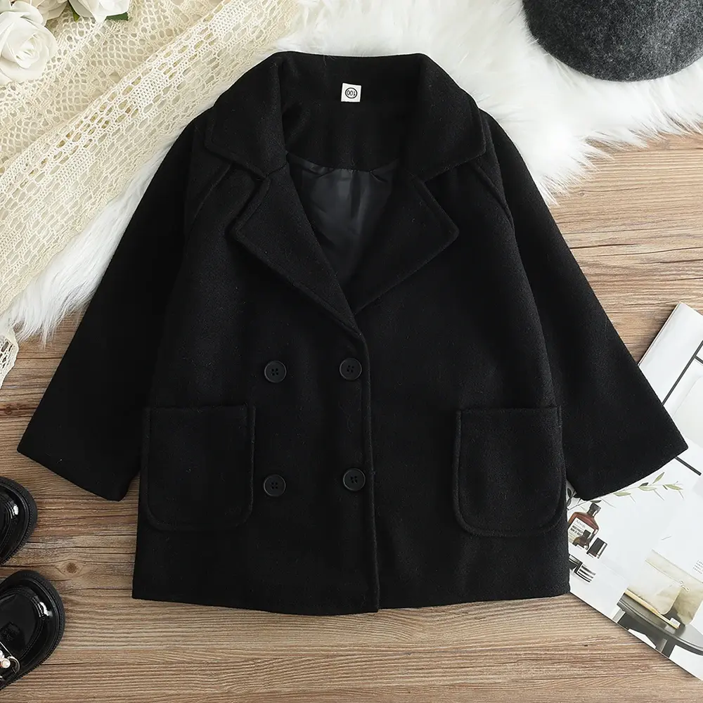 Boys Wool Coat Long Jacket Spring Autumn Plaid Kids Windproof Coats Children Clothing 2-6 Years Old Boys Wool Coat Outerwear