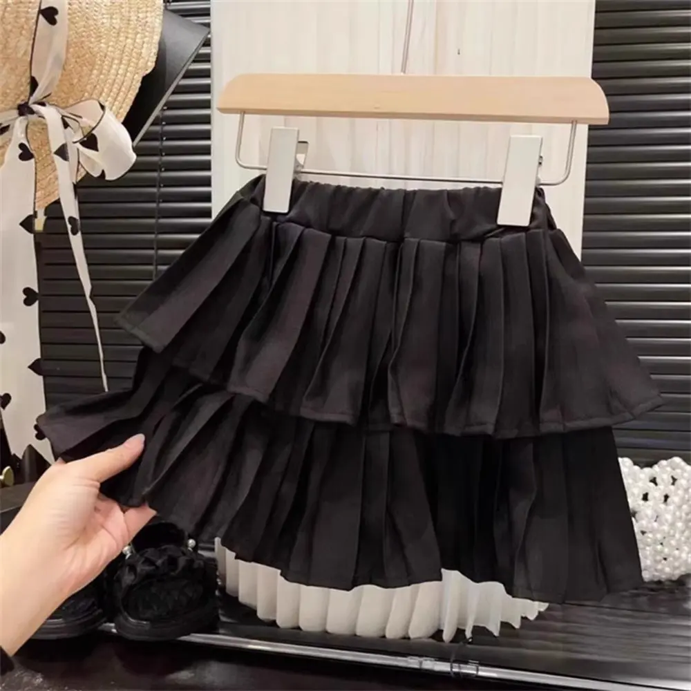 Bear Leader Solid Color Baby Girls Clothing Sets Summer Big Bow Vest Tops and Cake Skirts 2 Pieces Suits 3-7Y Mesh Kids Clothes