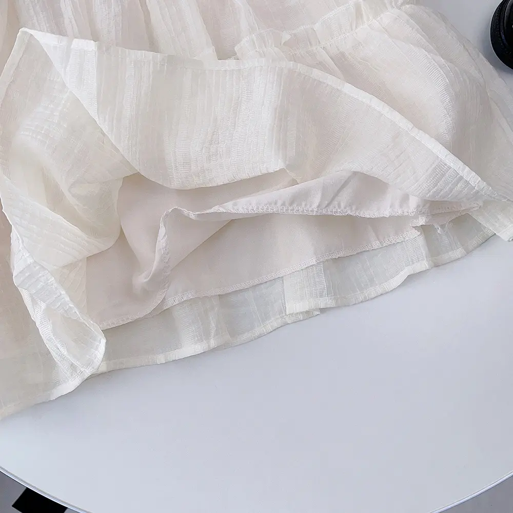 Bear Leader Children's Clothing 2023 New Summer Bubble Sleeves Off Shoulder Lace Suspended Princess Dress 2-7y Girl's Dress