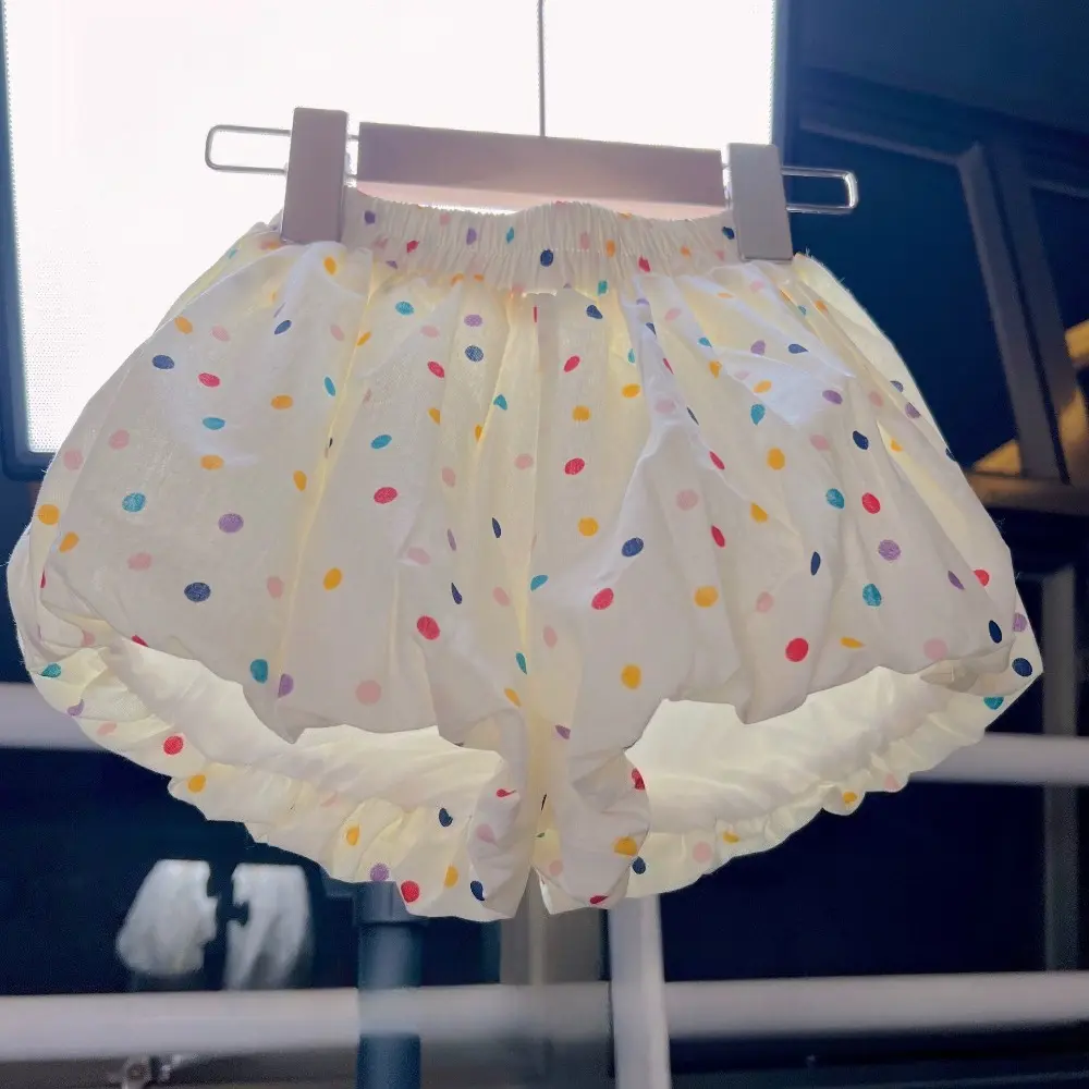 Bear Leader Sweet Girls Clothes Summer Colorful Polka Dot Printed Kids Shorts Korean Version Plain Casual Children's Clothing