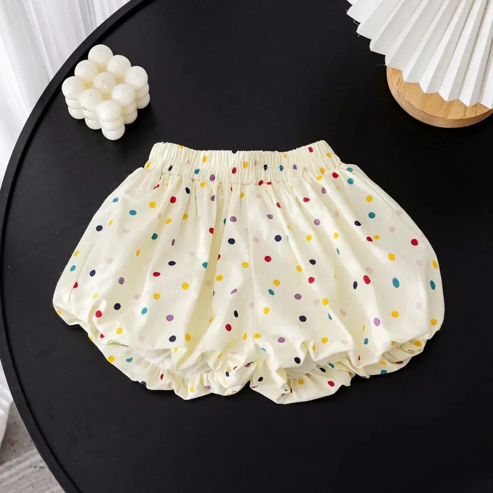 Bear Leader Sweet Girls Clothes Summer Colorful Polka Dot Printed Kids Shorts Korean Version Plain Casual Children's Clothing