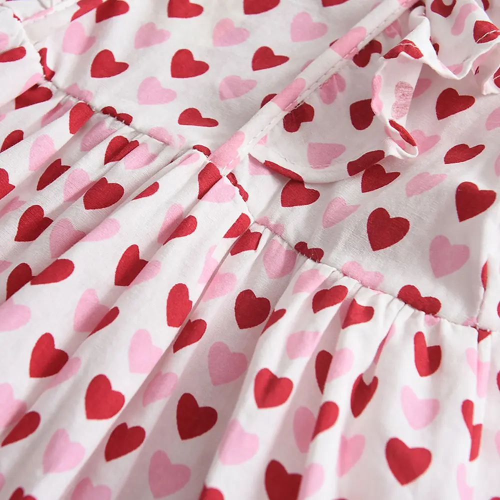 Bear Leader Summer Girls Dress Love Print Kids Dresses Baby Girls Princess Dress Party Clothes Short Sleeve Birthday Dresses