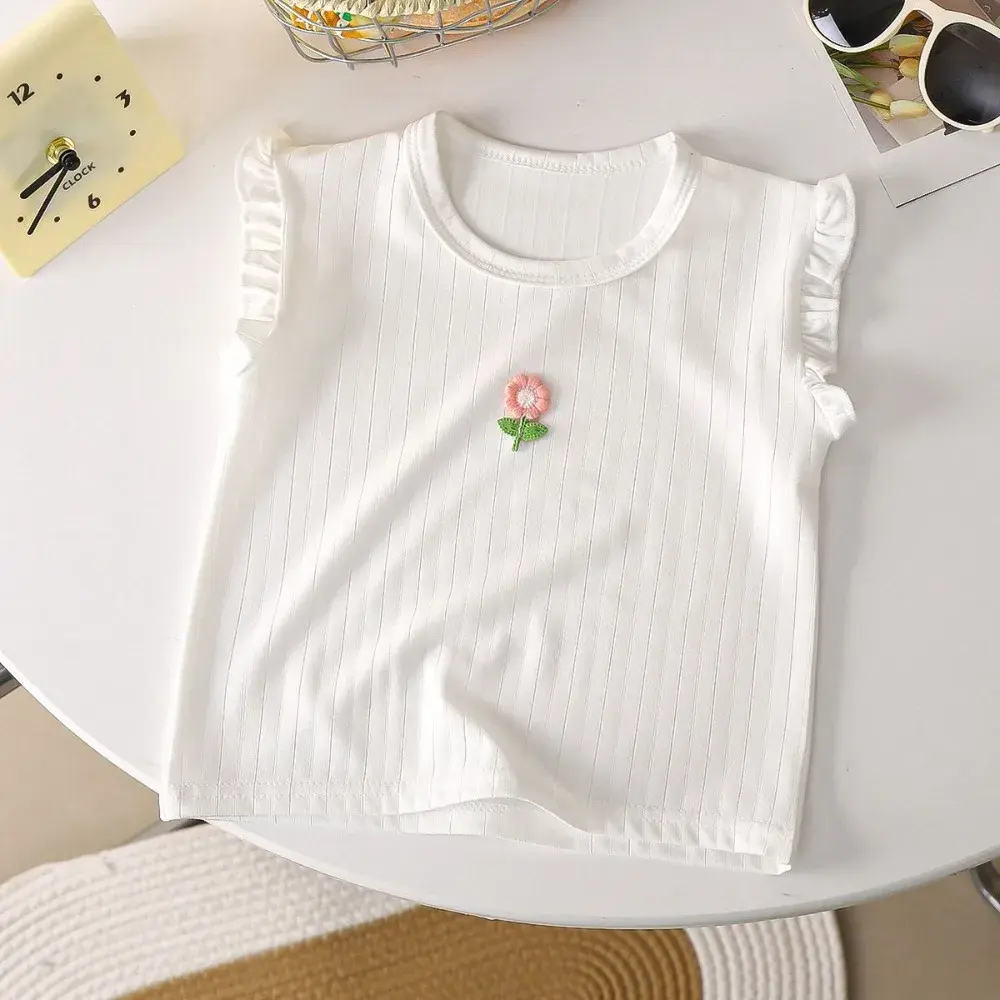 Bear Leader 2-7 Years Girls Clothes Summer Sleeveless Letter Printed T-shirt Top Korean Version Sweet and Cute Children's Vest