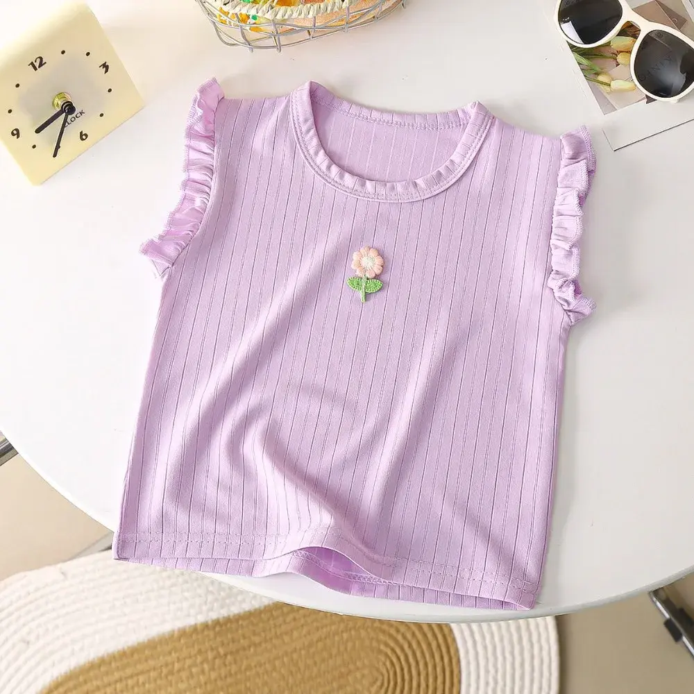 Bear Leader 2-7 Years Girls Clothes Summer Sleeveless Letter Printed T-shirt Top Korean Version Sweet and Cute Children's Vest