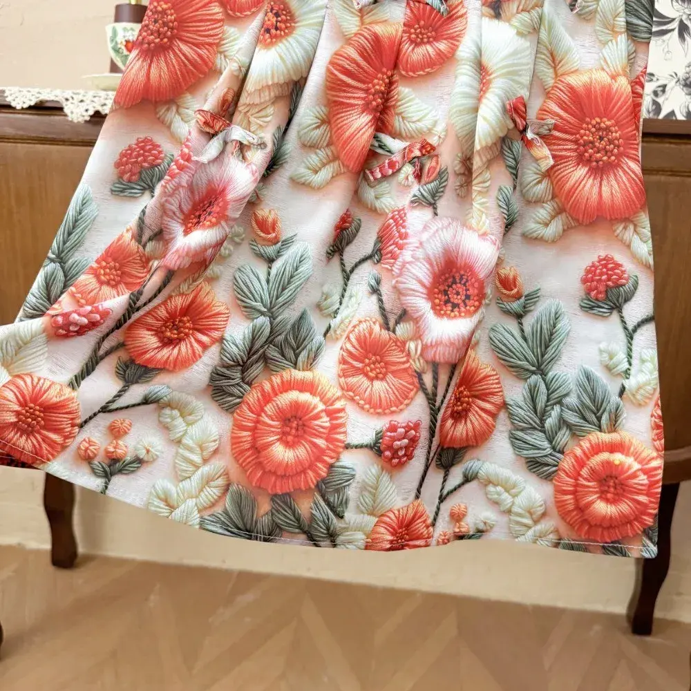Bear Leader Fashion Flower Printed Princess Dress Korean Version New Children's Clothing Summer Sleeveless Girls Casual Dresses