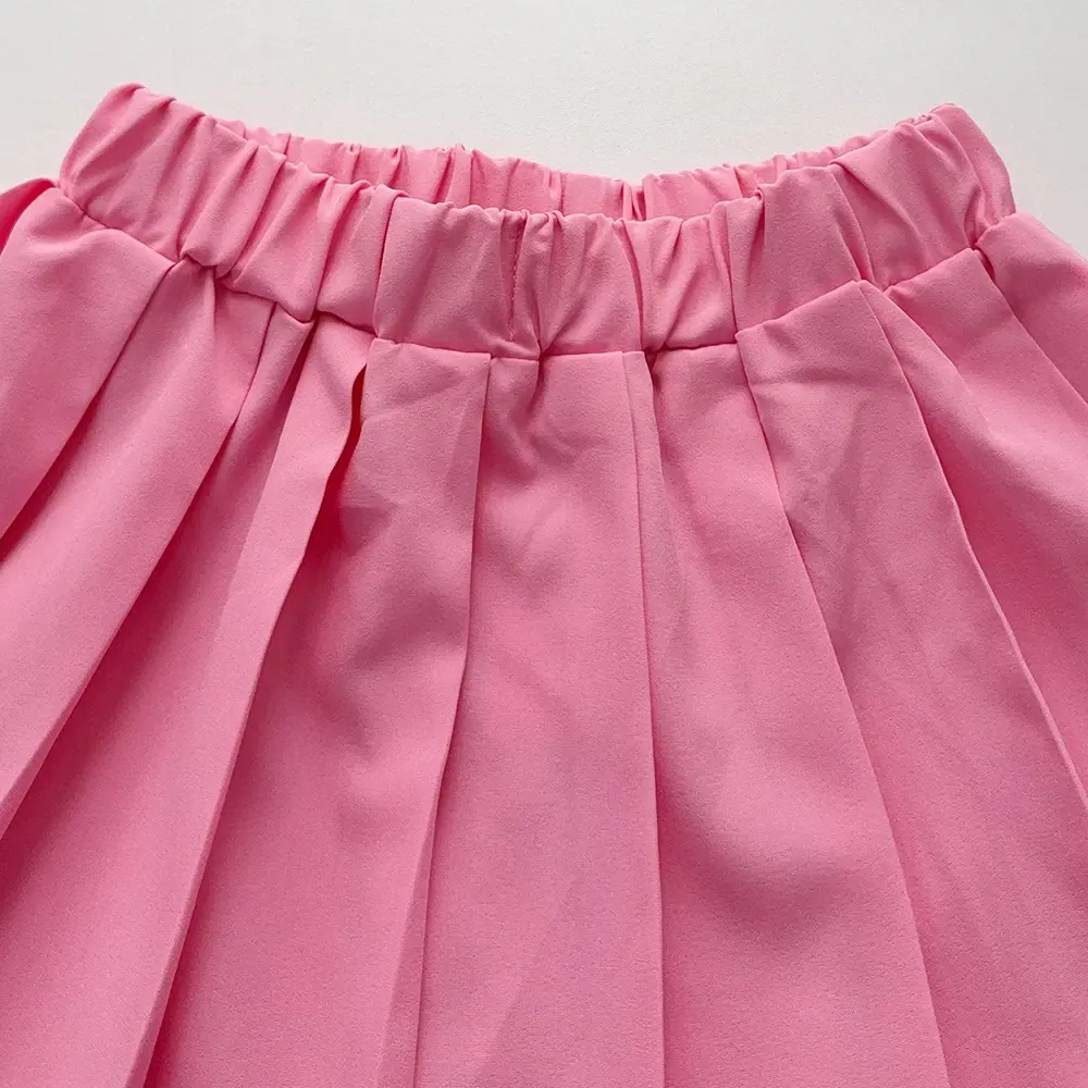Bear Leader Korean Version Sweet and Cute Kids Clothes Girls Autumn Long Sleeve Love Bow Top + Pink Pleated Skirt Two Piece Set