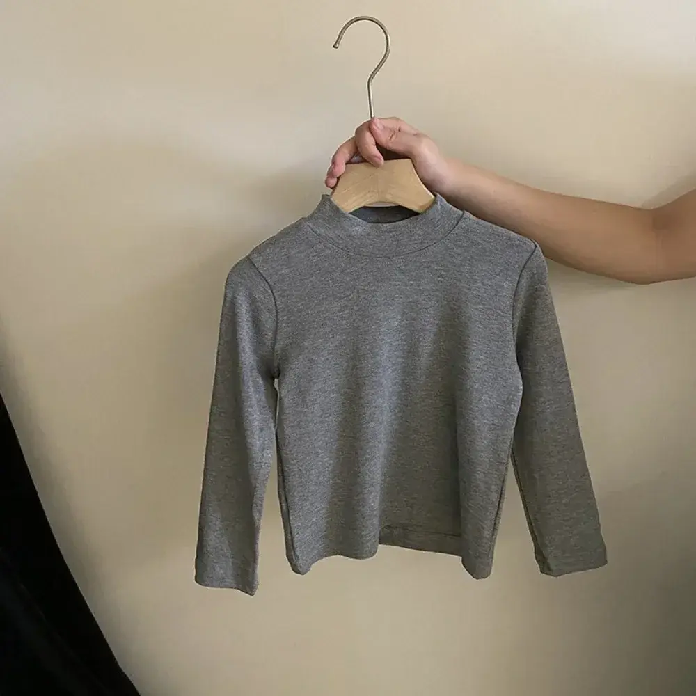 Bear Leader Fashion New Girls' Suit Autumn Long Sleeved Solid Color Top+Pocket Vest+Pants Korean Version Gray Three Piece Set