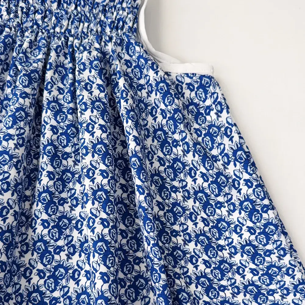 Bear Leader Girls Dress Summer Pathwork Pleated Sling Princess Dresses 3-7 Years Old Baby Girls Flower Clothes Casual Wear