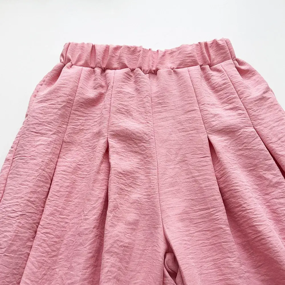 Bear Leader Sweet and Cute Pink Baby Girl Clothes 3-7 Years Old Summer Fashion New Bow Decoration Children's Casual Pants