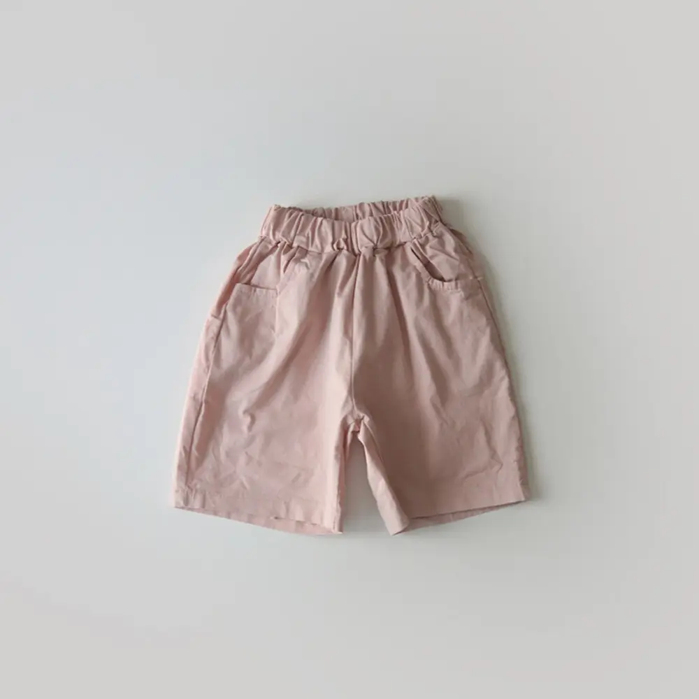 Bear Leader Summer Korean Version Boys' and Girls' Clothing Fashion New Children's Shorts Solid Color Simple Kids Casual Pants
