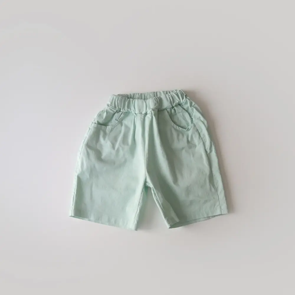 Bear Leader Summer Korean Version Boys' and Girls' Clothing Fashion New Children's Shorts Solid Color Simple Kids Casual Pants