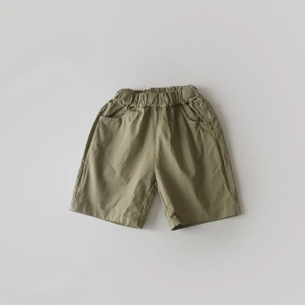 Bear Leader Summer Korean Version Boys' and Girls' Clothing Fashion New Children's Shorts Solid Color Simple Kids Casual Pants