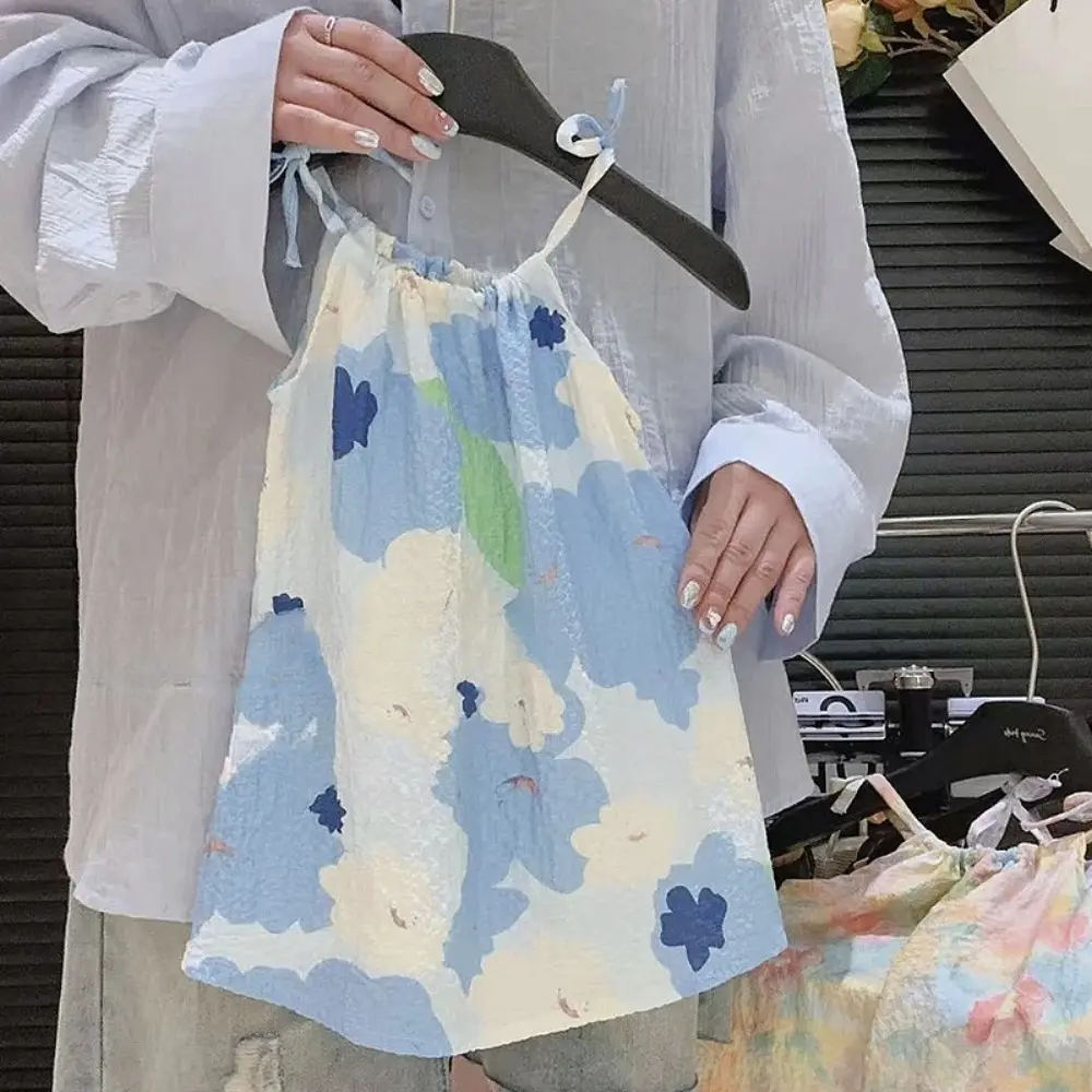 Bear Leader Summer Seaside Vacation Casual Kids Clothes Flower Printed Girls Dresses Oil Painting Color Blocked Princess Dress