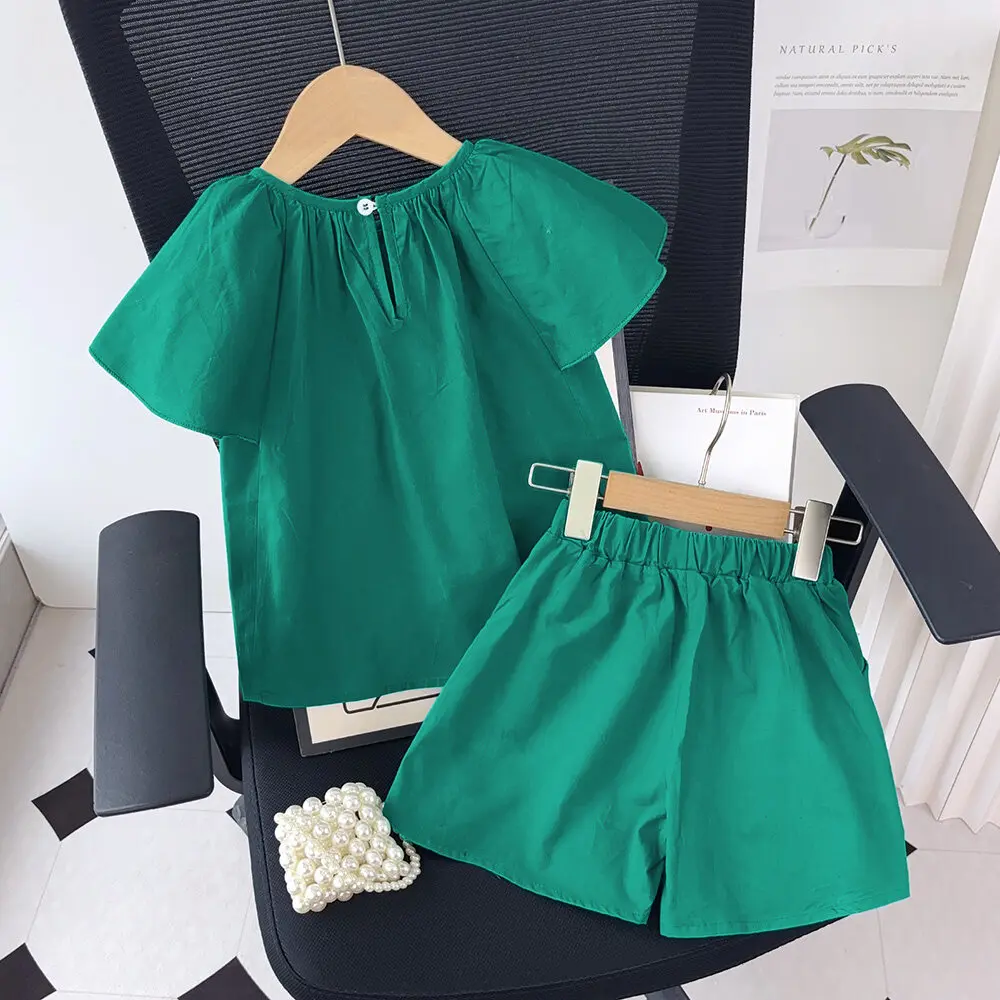 Bear Leader Baby Girls Cotton Clothes Set Summer Solid Color T-shirt+Short Pants Suits Outfits Kids Clothing Toddler Casual Wear