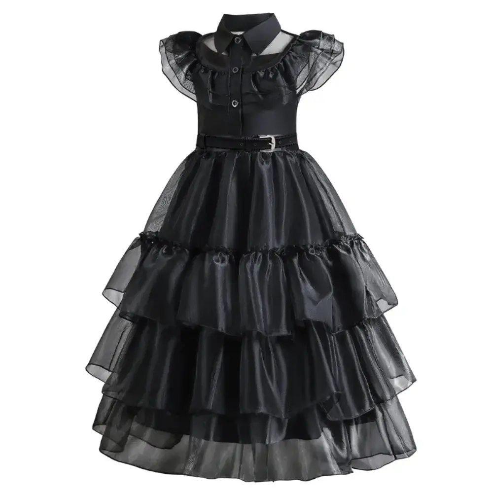Bear Leader 4-13Y Summer Fashion New Black Sleeveless Cake Dress Cosplay Ball Children's Dresses Christmas Girls' Clothing