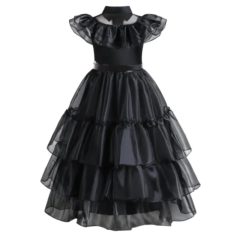 Bear Leader 4-13Y Summer Fashion New Black Sleeveless Cake Dress Cosplay Ball Children's Dresses Christmas Girls' Clothing