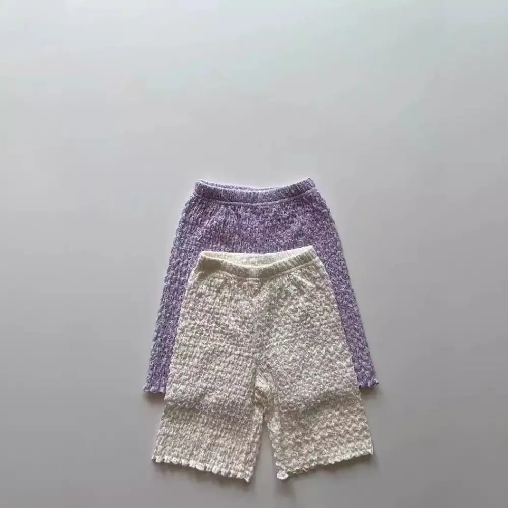 Bear Leader Korean Version Plain Color Girls' Clothing Summer Sleeveless Bow Decoration Top+ Capris Pants Casual Children's Sets