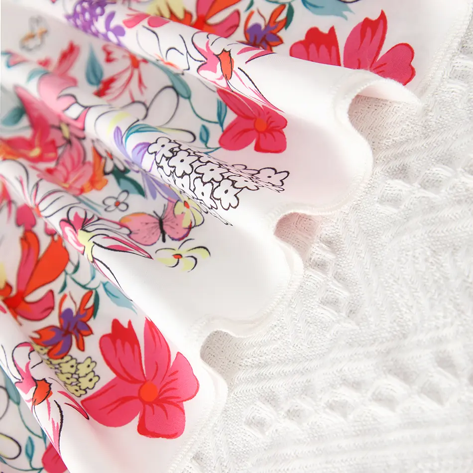 2025 Girls Summer Print Flower Spliced ​Dress Birthday Ruffled Sleeveless Floral Princess Summer Dresses For 2-10Y Baby Girl