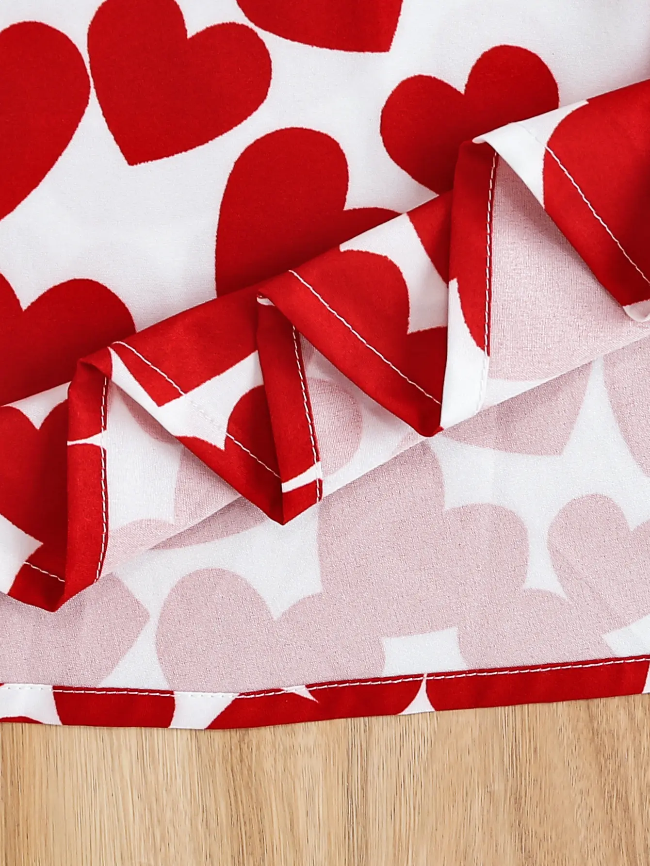Girls Dresses Tween Kids Summer Outfits Casual  Stand Collar Dress Cute Heart Print A line Dress Girl Clothes