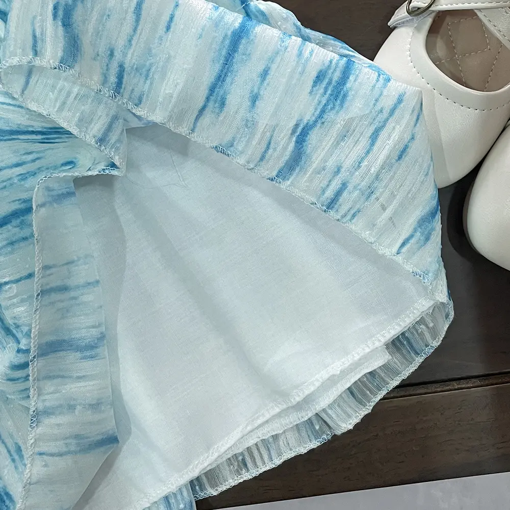 Summer 2-7 Years Girls Korean Version Cute Casual Sleeveless O-Neck A-Line Princess Dress 1 Pc Kids Party Fashion Sweet Clothes