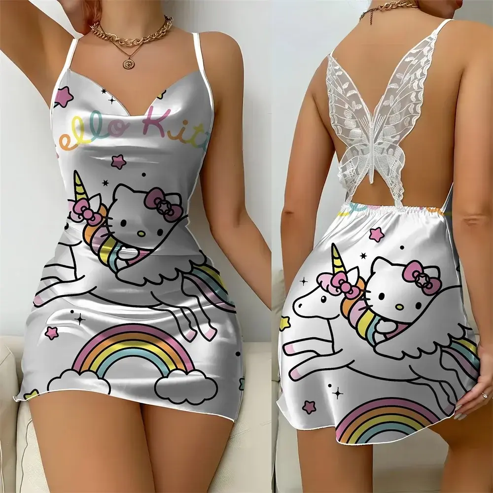 Kittycat Princess Sleepwear for Women Sexy Lingeries for Woman Night Sexs Top Seller Lovely Dresses Girls Sleep Shirts Skirt