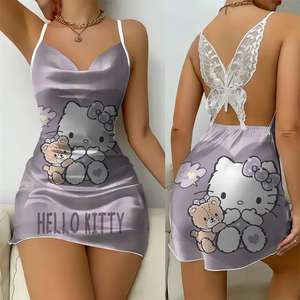 Kittycat Princess Sleepwear for Women Sexy Lingeries for Woman Night Sexs Top Seller Lovely Dresses Girls Sleep Shirts Skirt