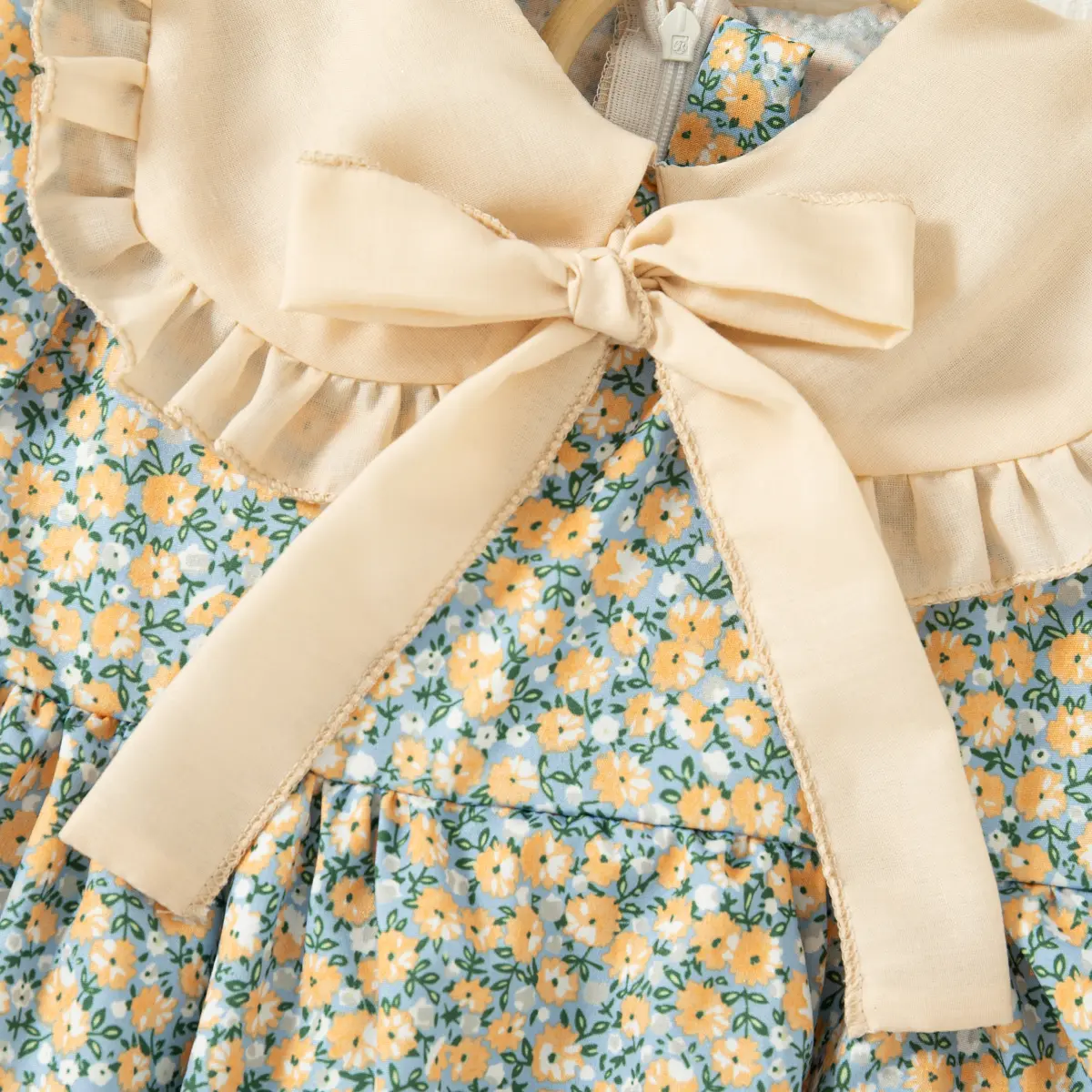 Baby Girls' Dress Summer Outfit New Children's Korean Version Doll Collar Children's Skirt Bow Western-Style Princess Skirt