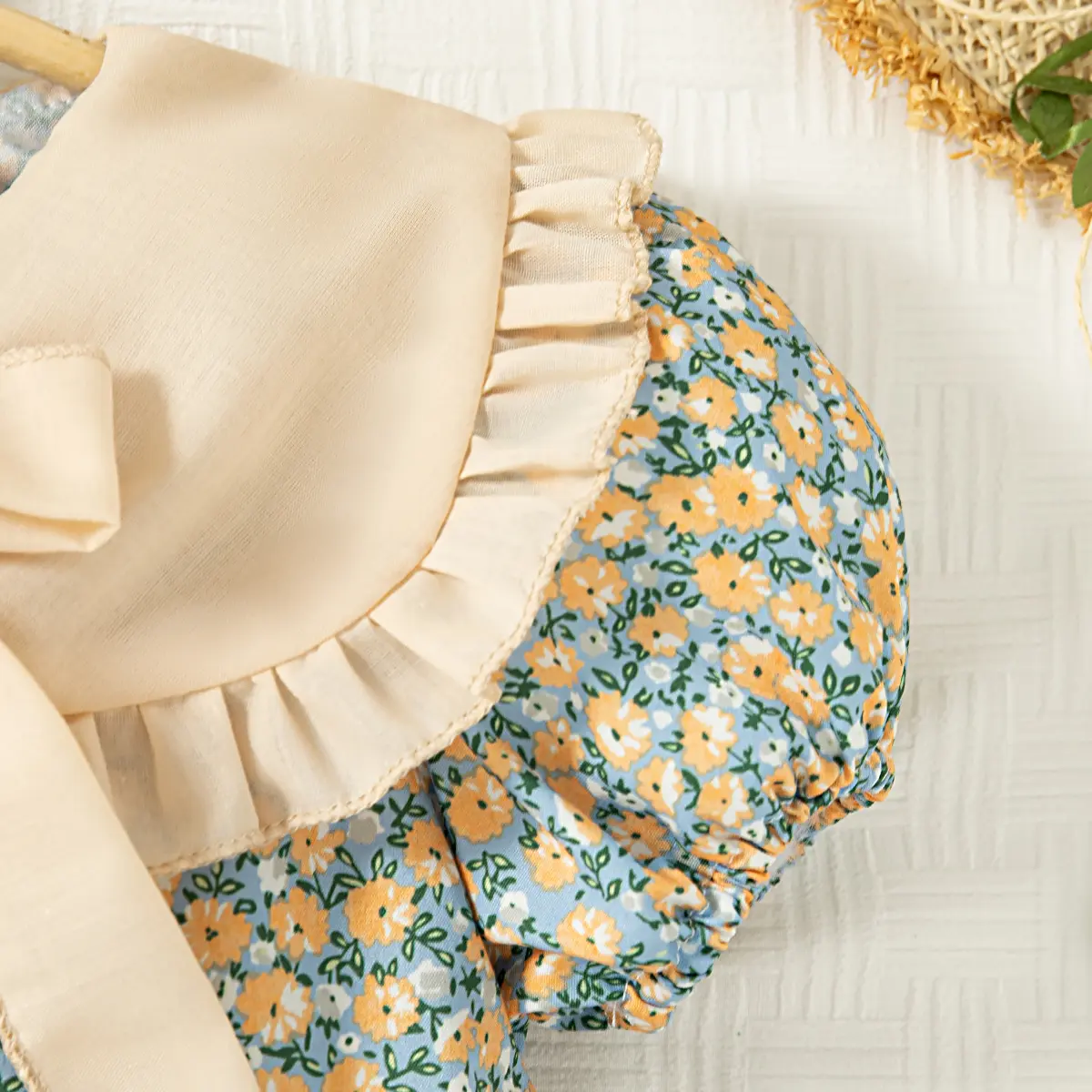 Baby Girls' Dress Summer Outfit New Children's Korean Version Doll Collar Children's Skirt Bow Western-Style Princess Skirt