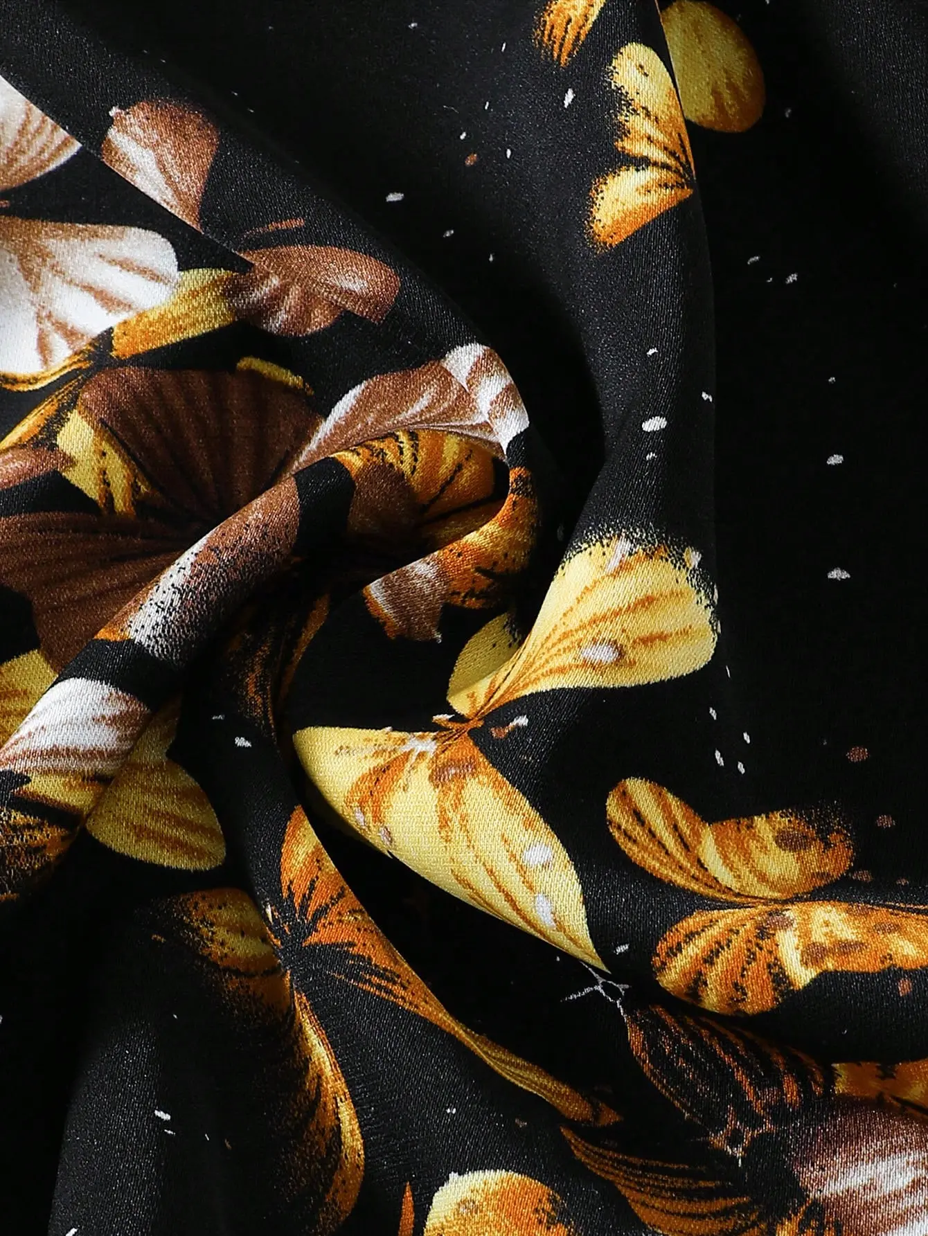 Girl's clean color patchwork chrysanthemum printed button decoration casual dress for summer，sleeveless butterfly printed Dress
