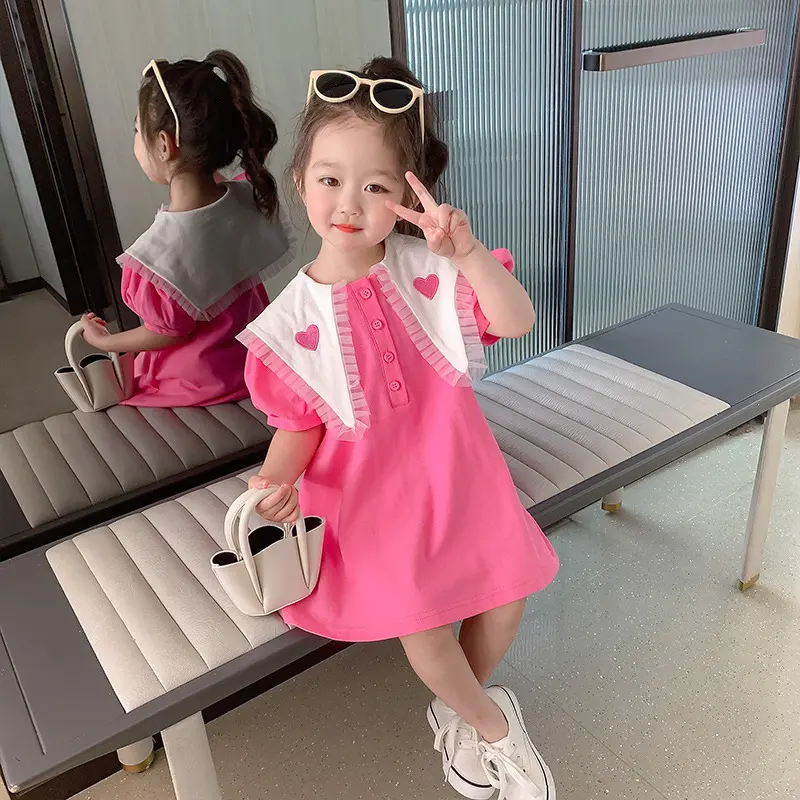 Girls' New Korean Style Fashionable Princess For Children Summer Dress Little Girl Baby
