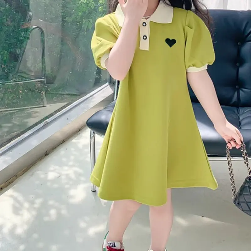 2024 Baby Dress Clothes Summer Short Sleeves Dress Clothing Fashion Kids Girls Princess Dresses