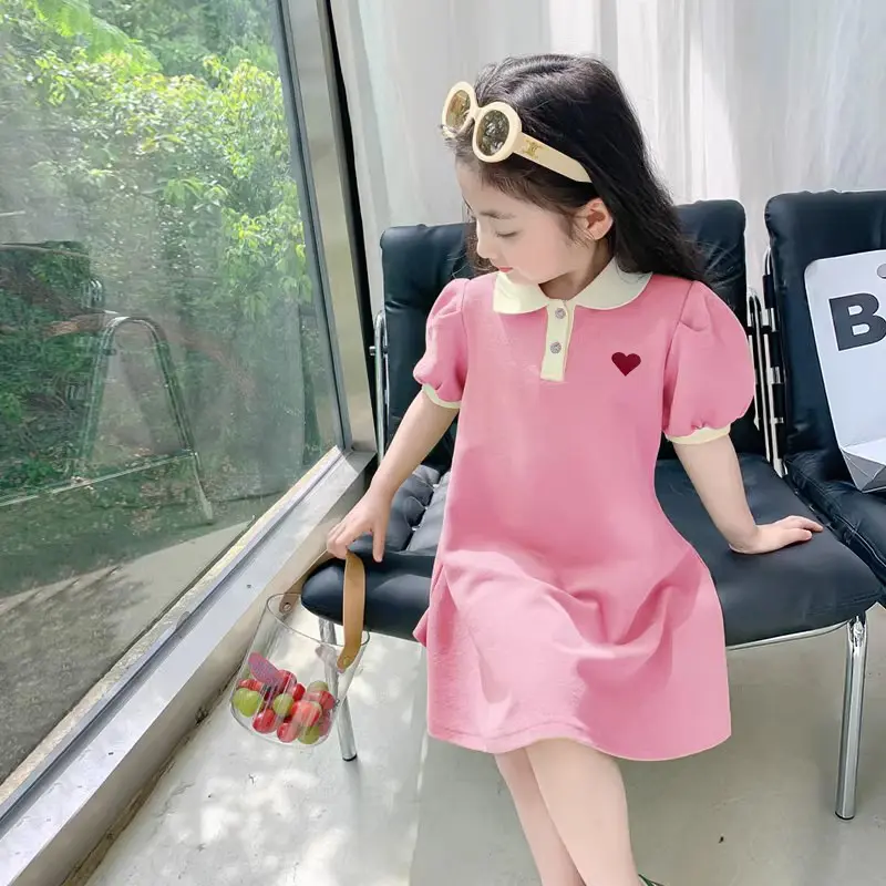 2024 Baby Dress Clothes Summer Short Sleeves Dress Clothing Fashion Kids Girls Princess Dresses