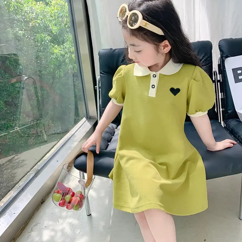 2024 Baby Dress Clothes Summer Short Sleeves Dress Clothing Fashion Kids Girls Princess Dresses