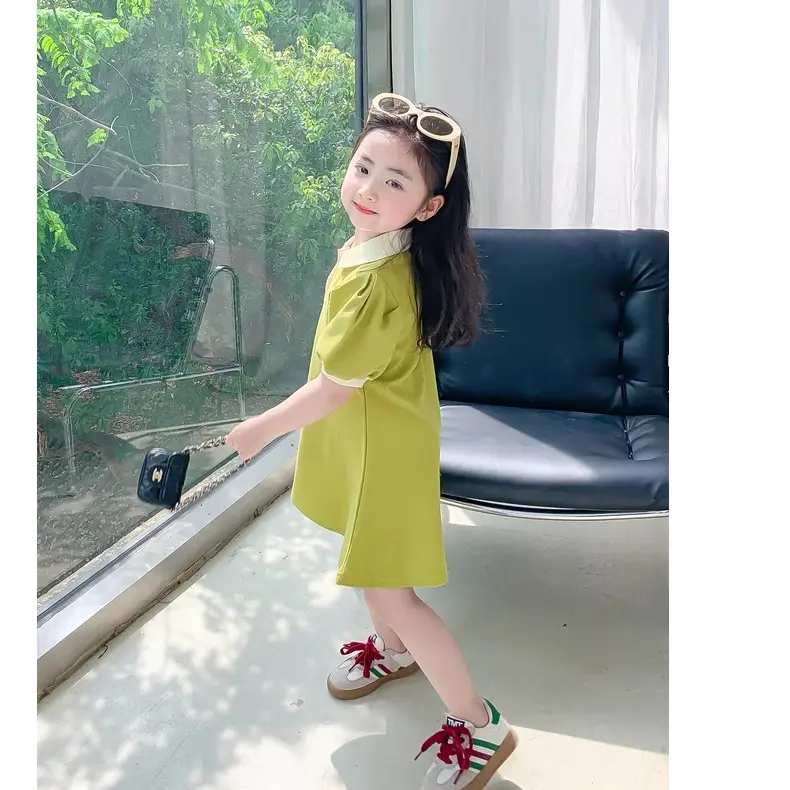 2024 Baby Dress Clothes Summer Short Sleeves Dress Clothing Fashion Kids Girls Princess Dresses