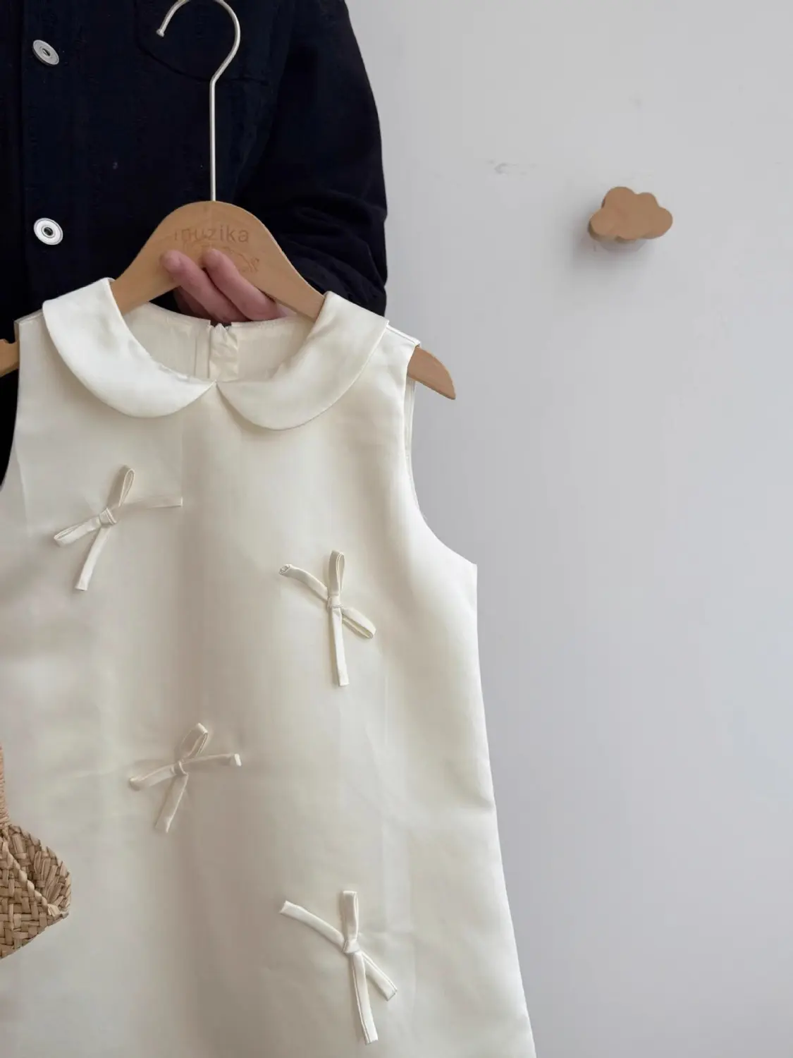 Girls Dress 2025 Spring Summer Girls Light Luxury Vest Dress Little Girls Temperament Small Fragrant Style Bow Dress