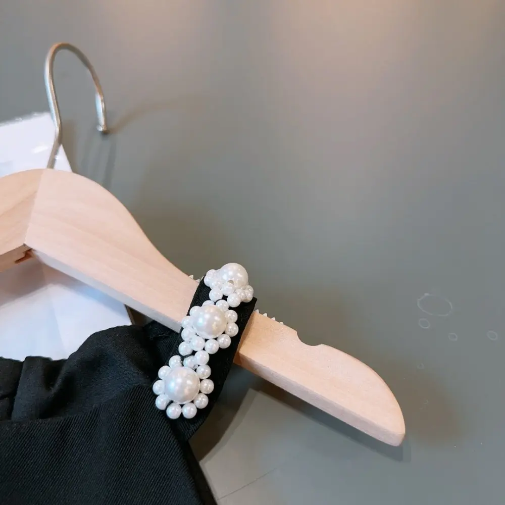 Bear Leader Black Suspender Pearl Decorated Princess Dresses Summer Lace Patchwork Girls Dress Birthday Party Kids Clothes