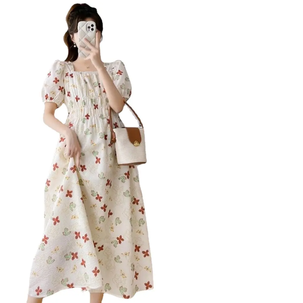 New Maternity Chiffon Dresses Summer Clothes for Pregnant Women 2022 New Chinese Style Vintage Patchwork Pregnancy Vestidos