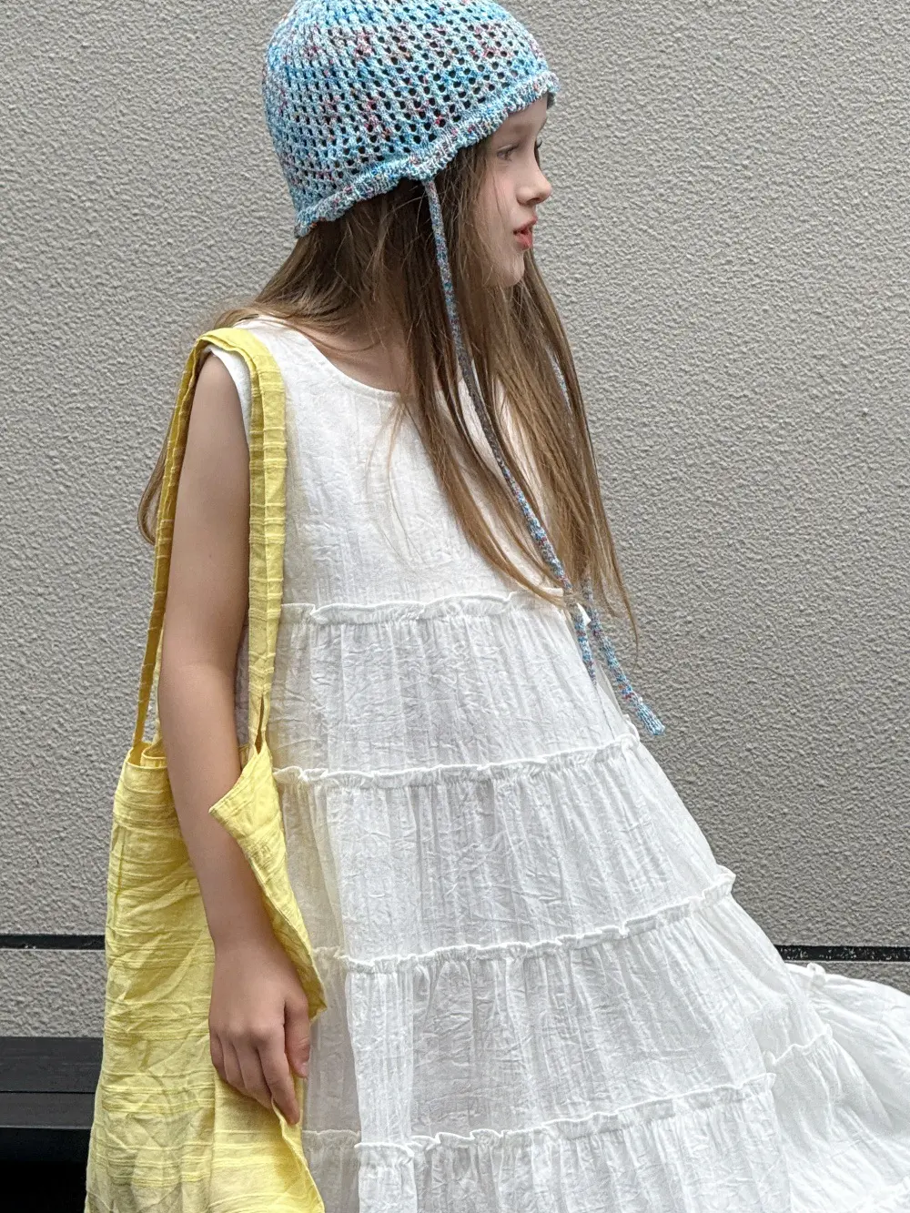 Girls Skirt 2025 Summer New Childrens Clothing Korean Girl Baby Sleeveless Pure Color Princess Holiday Dress Casual Simple Daily