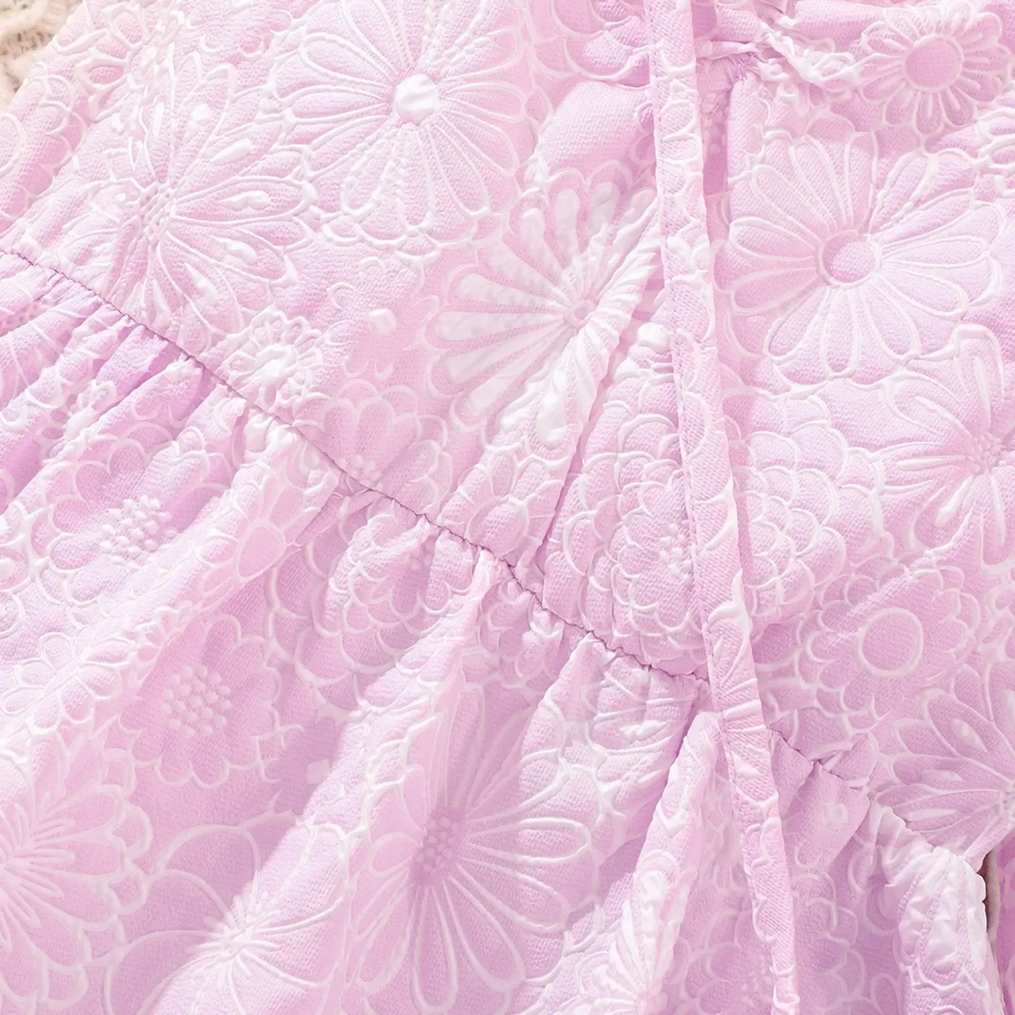 Summer Children's Wear Solid Color Embossed Matching Bag Hanging Strap Dress Elegant Princess Girls Dresses 8 9 10 11 12 Years