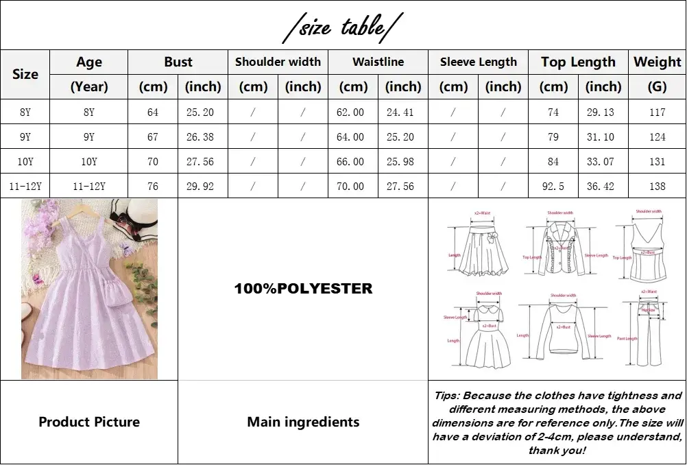 Summer Children's Wear Solid Color Embossed Matching Bag Hanging Strap Dress Elegant Princess Girls Dresses 8 9 10 11 12 Years