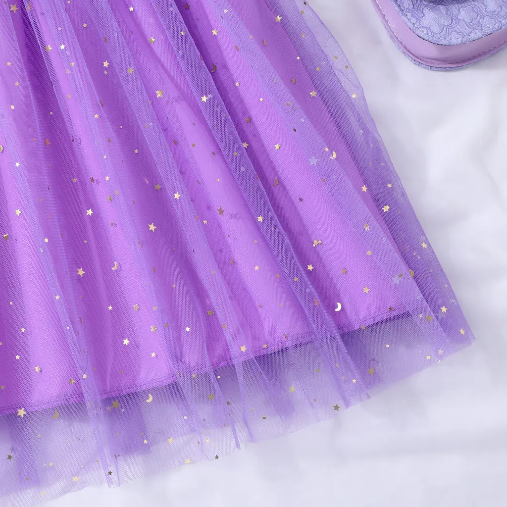 Purple Mermaid Kids Girl Dress Summer Casual Cute Children Dresses Fashion Party Teen Princess Dress 3 4 5 6 7 8 9 10 11 12 Yrs
