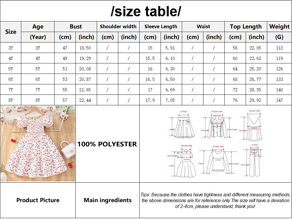 Kids Dress Baby Girls Clothes Short Sleeve 3 4 5 6 7 Y Summer Fashion Cute Casual Floral Love Printed Birthday Gift For Kids