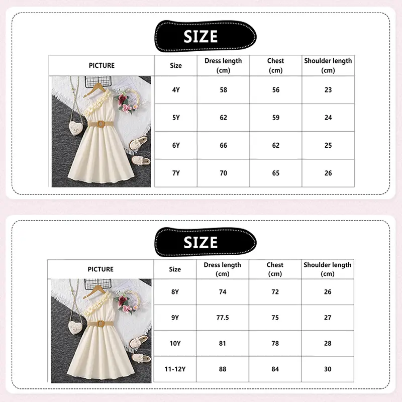 Kids Dress For Girls 4-12 Years Summer Girls Sleeveless Skirt With Diagonal Lace And Belt Korean Elegant Classic Style