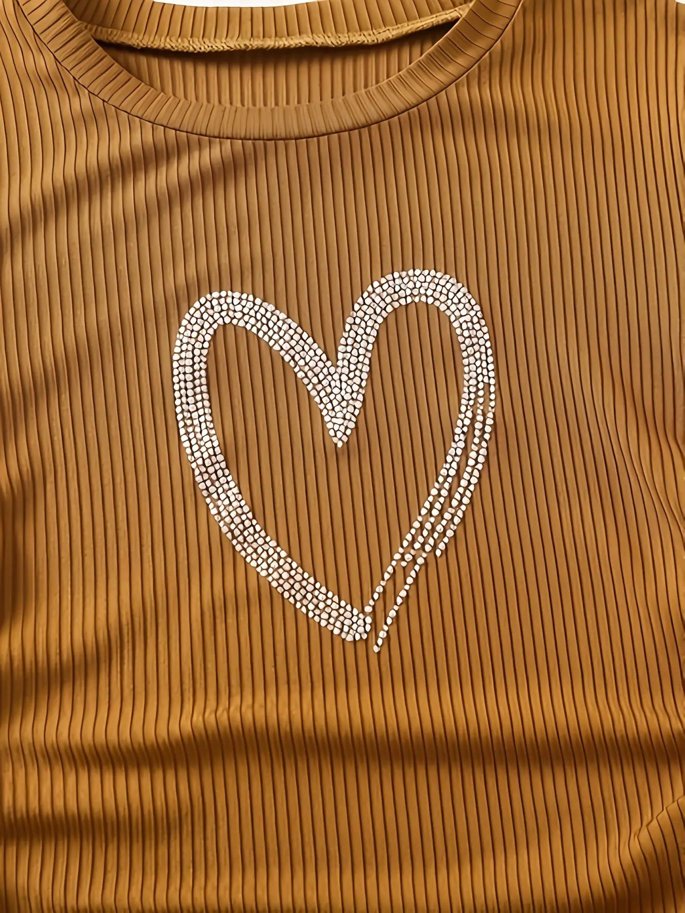 Brown Spice Girl pure fashion sexy dress heart print girl slim short sleeve drawstring pleated belly cover buttock dress summer