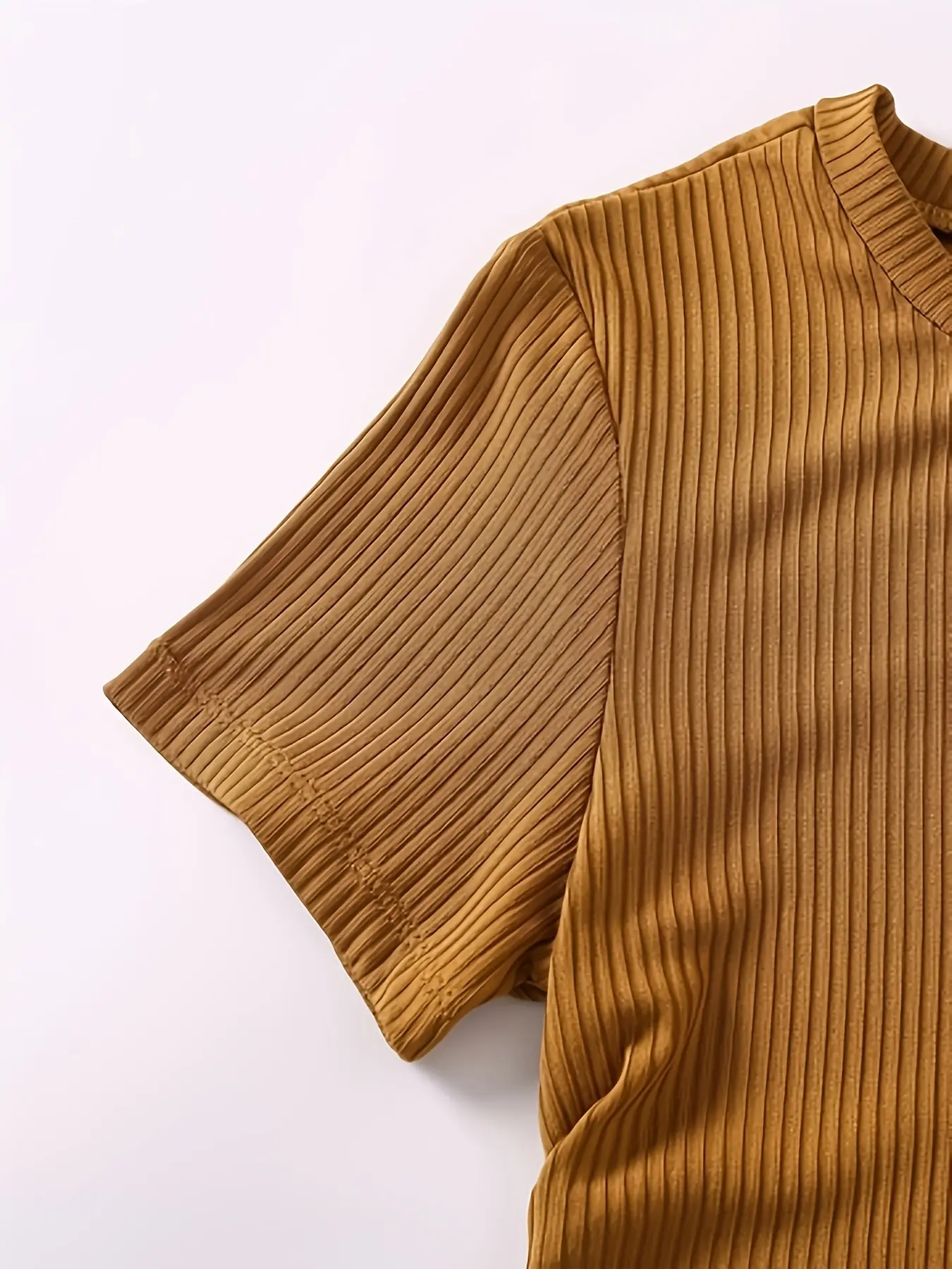 Brown Spice Girl pure fashion sexy dress heart print girl slim short sleeve drawstring pleated belly cover buttock dress summer