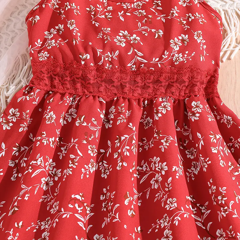 Summer Dress For Girls  Korean Style Summer Sleeveless Solid Color Puffy Dress Fashion  Resort Style Clothes For 8-12 Years Kids