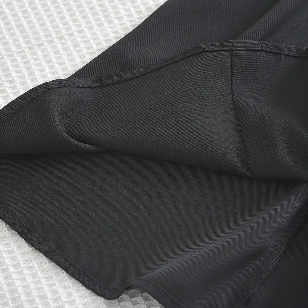 Black and White Fashionable Summer New Girls' Casual Clothes Lapel Bow Pearl Single Breasted Sleeveless Dress Korean Version