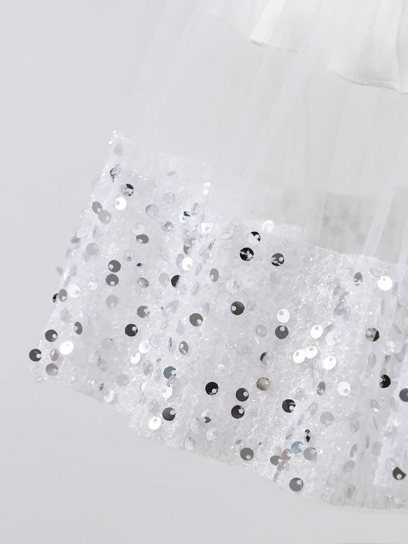 Toddler Girls' Clothes Spring Summer Halter Neck Silver Sequin Mesh Princess Dresses Kids Clothing