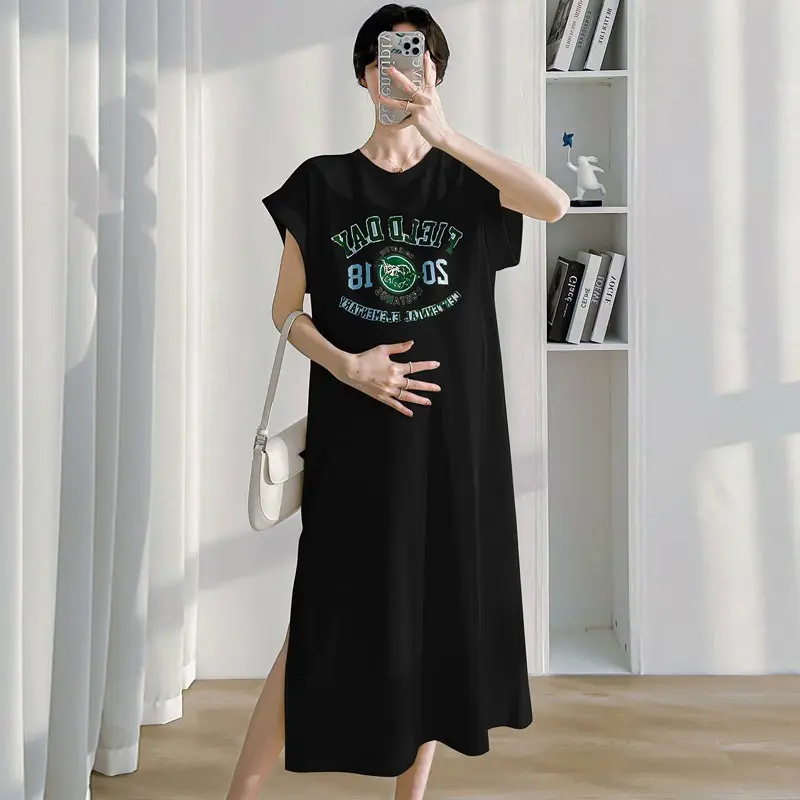 Fashion Meets Comfort: Summer Maternity Dress for Short Moms Short Sleeve Perfectly Chic for All Seasons of Motherhood